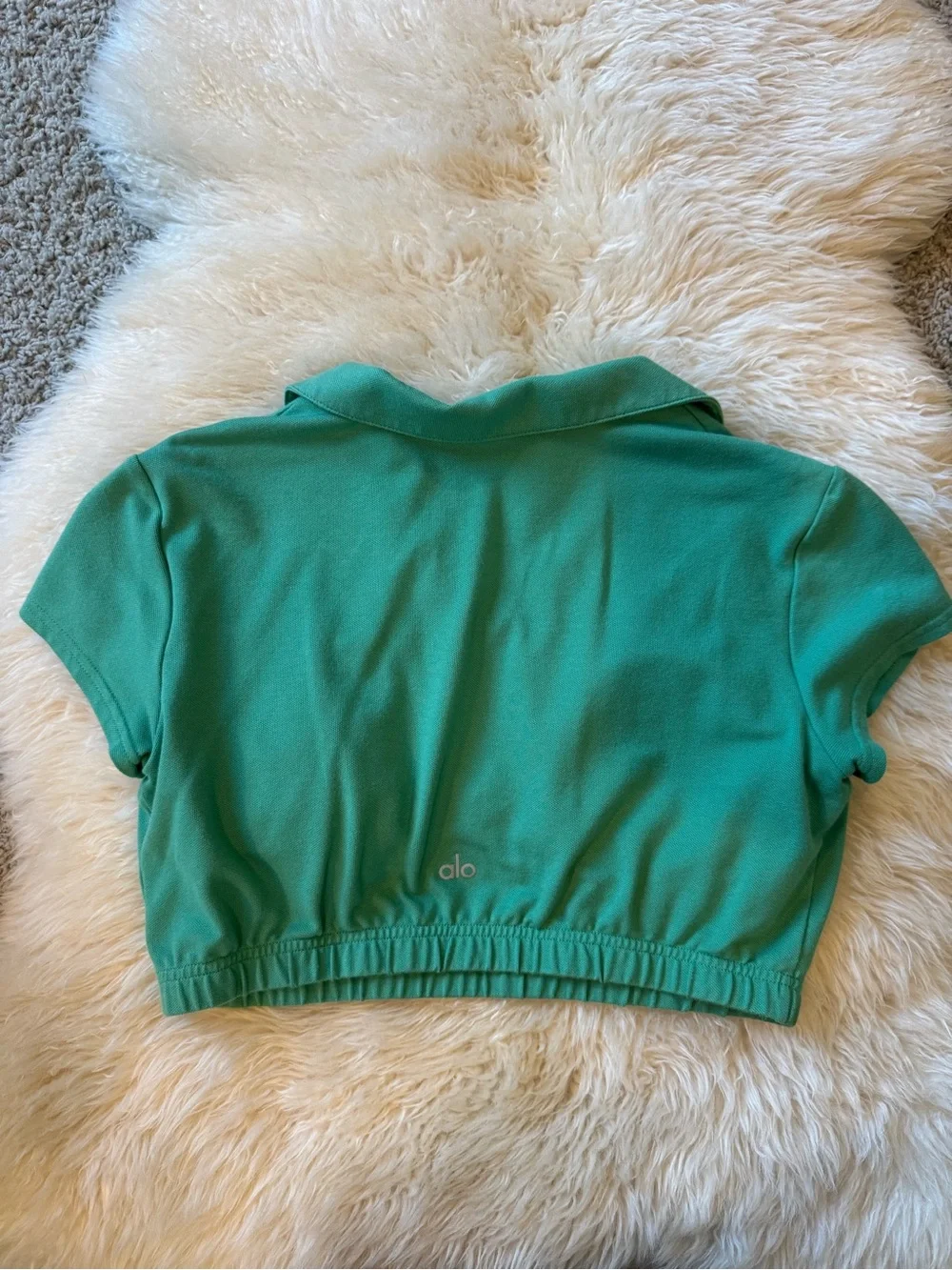 Alo Cropped Polo Top